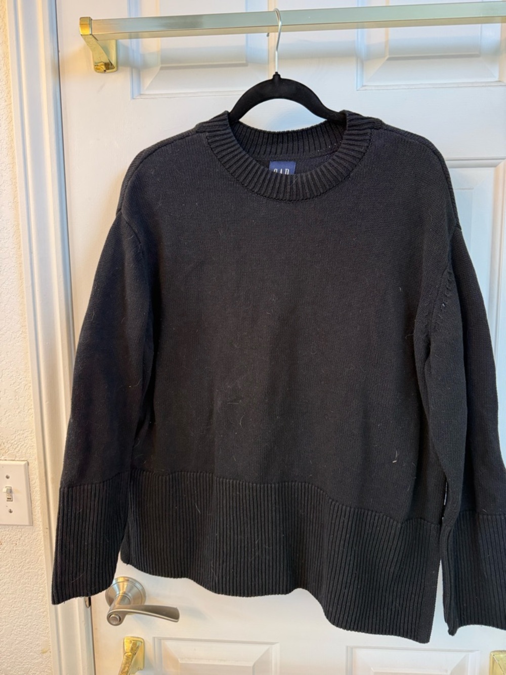 GAP Black Crewneck Cotton Sweater